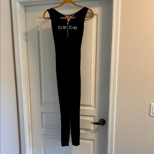 Bebe Black Logo Jumpsuit